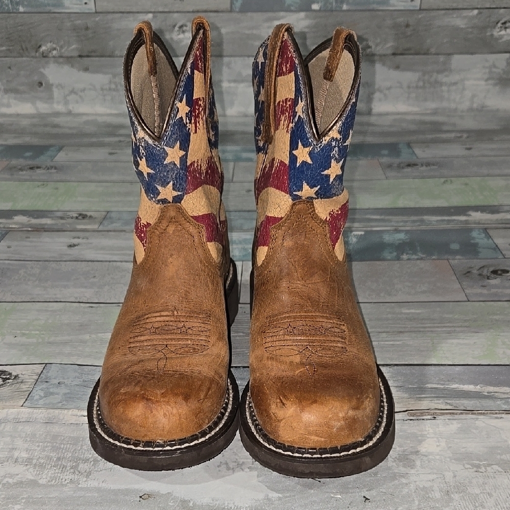 Ariat American Flat Fatbaby Cowboy Boots Size 7B
